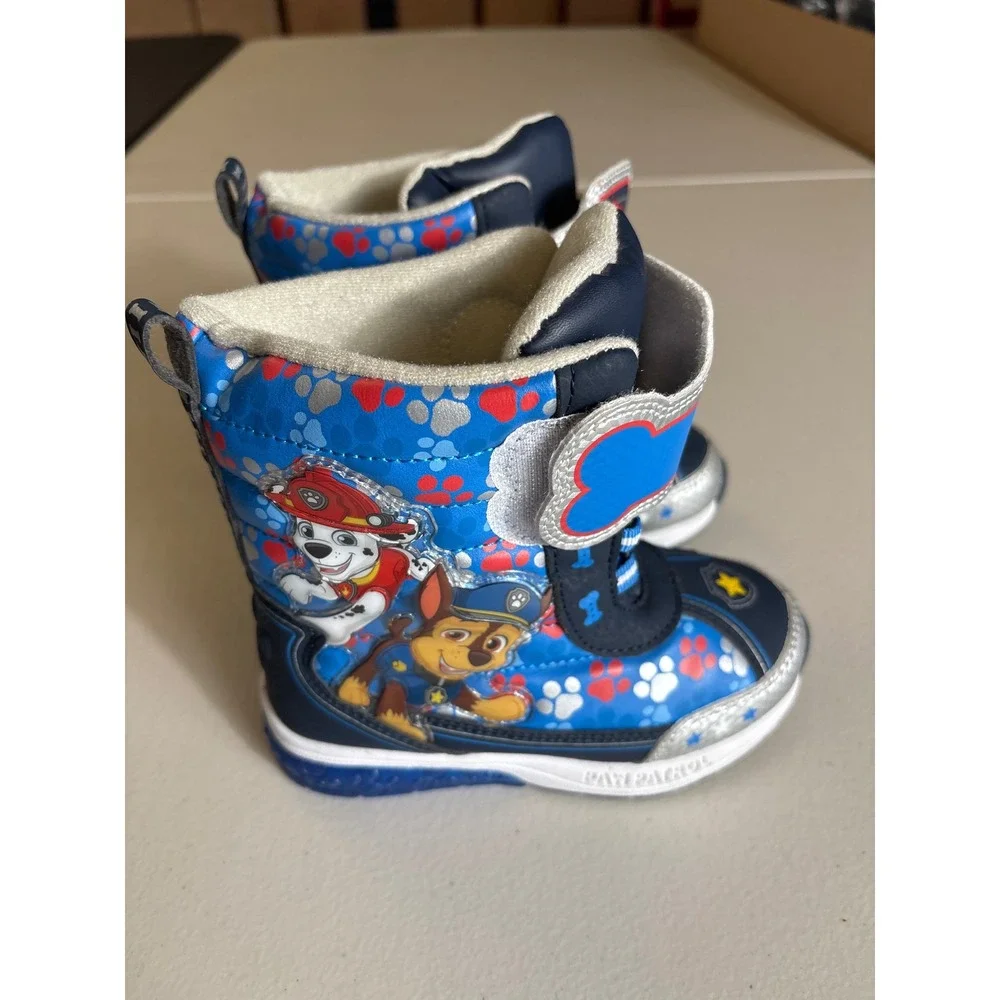 Paw Patrol Nickelodion Kids Boys Size 9‎ Chase Marshall Winter Shoes Snow Boots